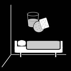 eat and drink on the sleeping room